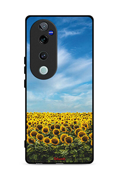 Tolwak غطاء حماية لهاتف Vivo V40 Pro 5G بتصميم عباد الشمس تحت السماء