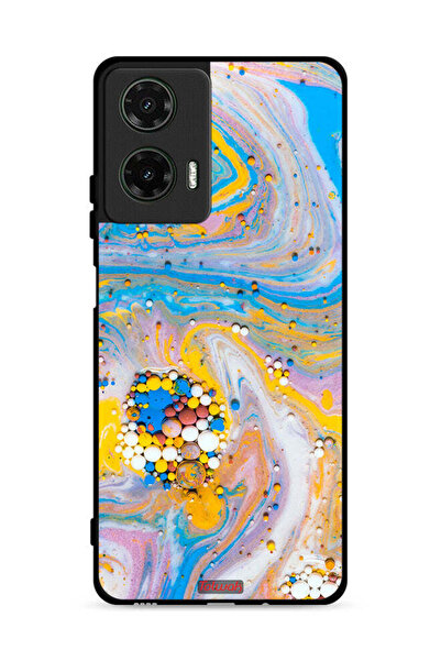 Tolwak غطاء حماية لهاتف موتورولا موتو جي 35 5G بأحجار كريمة ملونة تجريدية