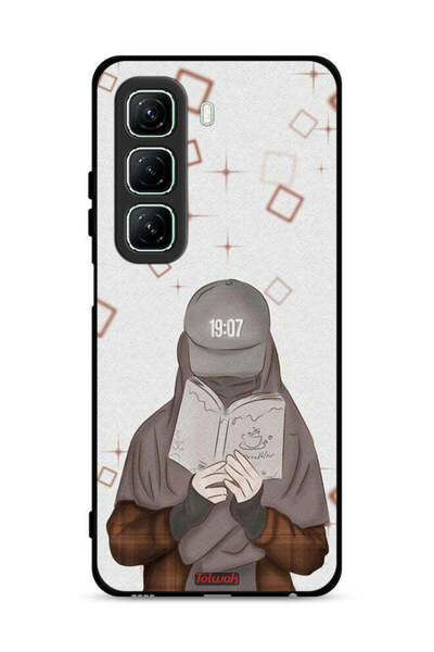 Tolwak غطاء حماية لهاتف Infinix Hot 50 5G بطبعة فتاة تقرأ الفن