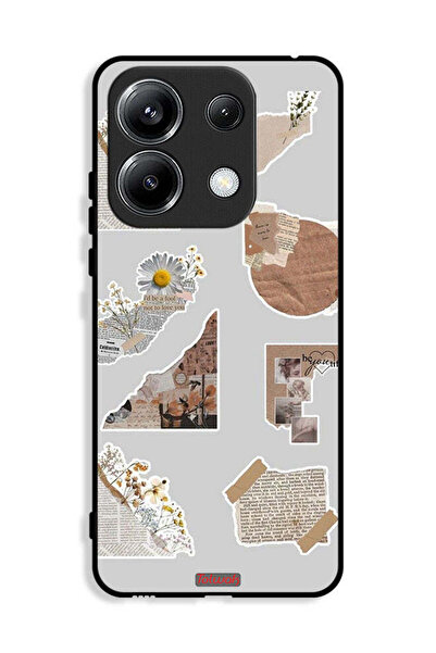 Tolwak غطاء حماية لهاتف Xiaomi Poco M6 Pro 4G مصنوع من قطع من الملصقات الورقية