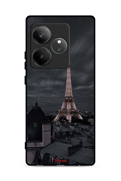 Tolwak غطاء حماية لهاتف Realme GT Neo6 5G بتصميم برج إيفل في الليل
