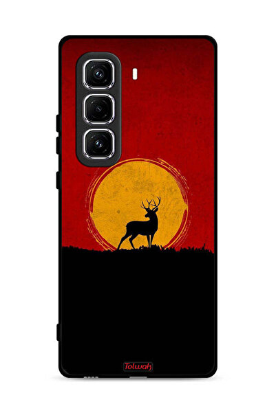 Tolwak غطاء حماية لهاتف Infinix Hot 50 Pro Plus 4G بتصميم غزال وقمر