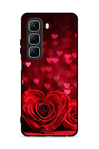 Tolwak غطاء حماية لهاتف Infinix Hot 50 5G بنقشة زهور على شكل قلب وفن تجريدي