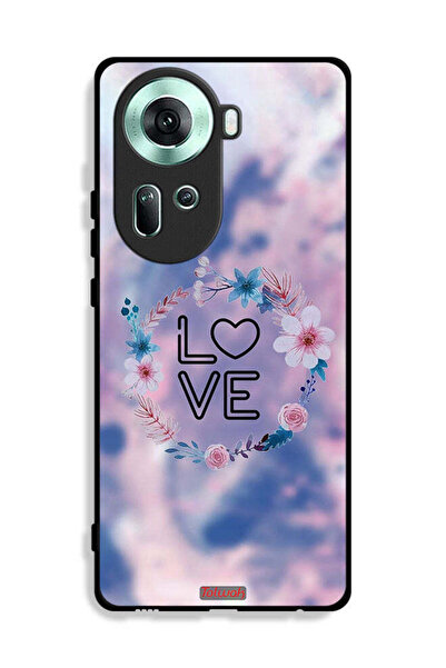 Tolwak غطاء حماية Oppo Reno11 5G بتصميم خاتم زهور الحب