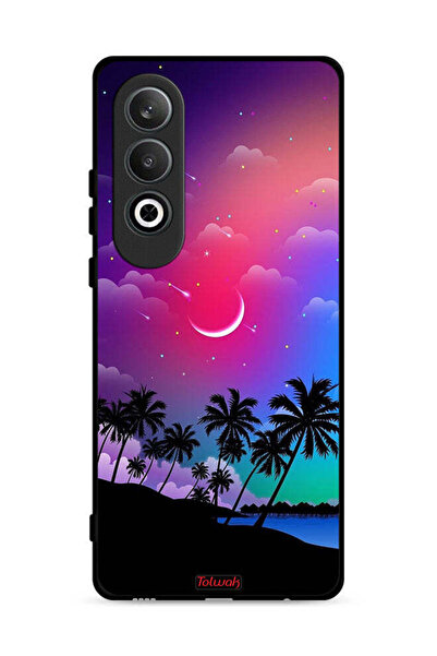 Tolwak غطاء حماية لهاتف Oppo K12 Plus 5G بنقشة قمر في الليل