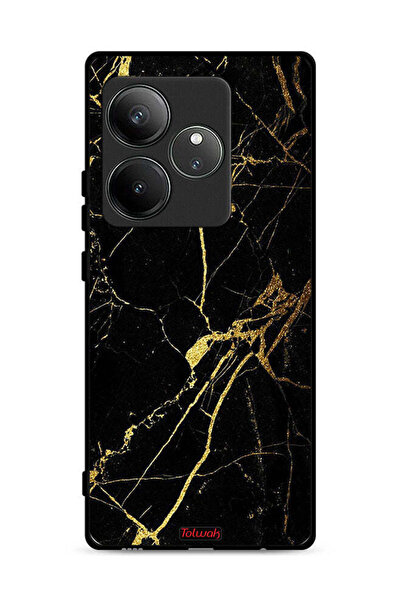 Tolwak غطاء حماية لهاتف Realme GT 6T 5G - رخامي متصدع