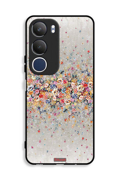 Tolwak Vivo Y19s 4G Protective Case Cover Small Flowers Abstract Art