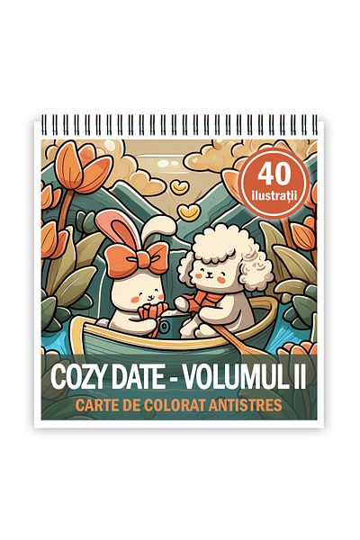 Legendary Gifts Carte de colorat antistres, 40 de imagini Cozy Date - Volumul II, 86 pagini