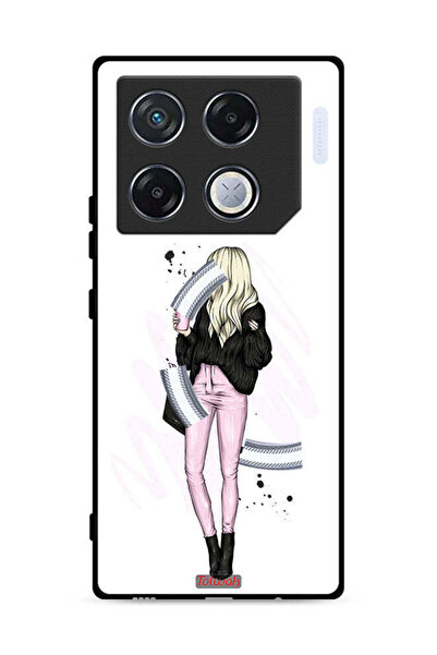 Tolwak غطاء حماية لهاتف Infinix GT 20 Pro 5G، صورة فتاة تحمل كوب قهوة