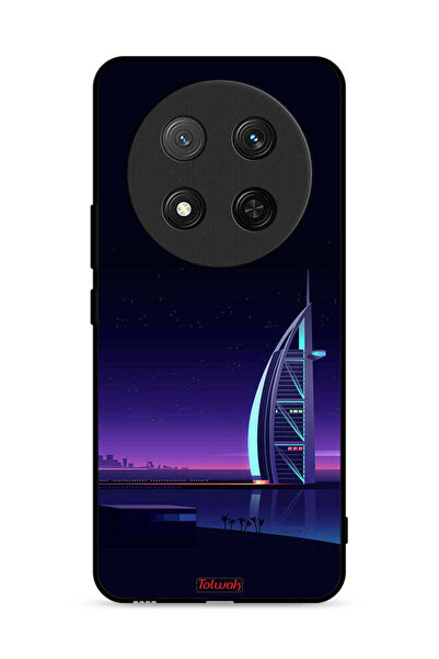 Tolwak غطاء حماية لهاتف Honor X9c 5G بتصميم برج العرب الرقمي