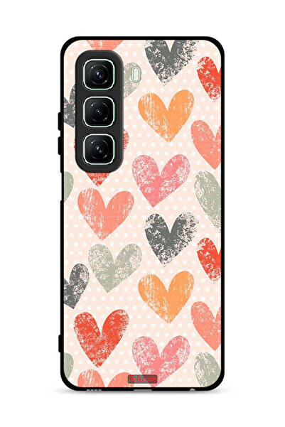 Tolwak غطاء حماية لهاتف Infinix Hot 50 5G برسومات قلوب فنية