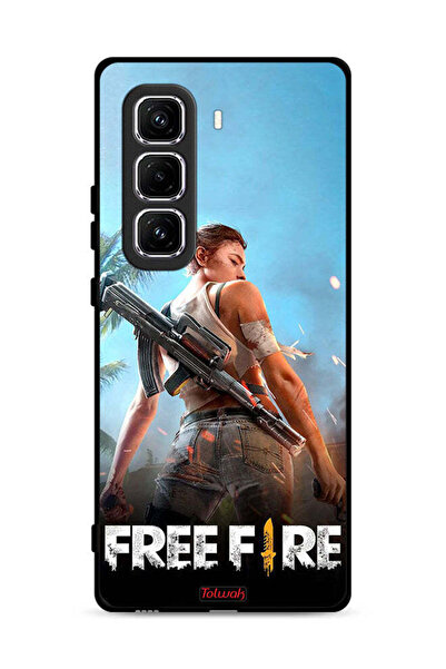 Tolwak غطاء حماية لجهاز Infinix Hot 50 Pro Plus 4G بتصميم لعبة فري فاير