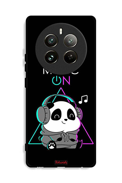 Tolwak غطاء حماية لهاتف Realme 12 Pro Plus 5G بطبعة موسيقى الباندا