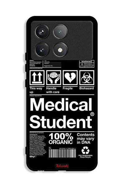 Tolwak غطاء حماية لهاتف Xiaomi Redmi K70E 5G، ملصق طالب الطب