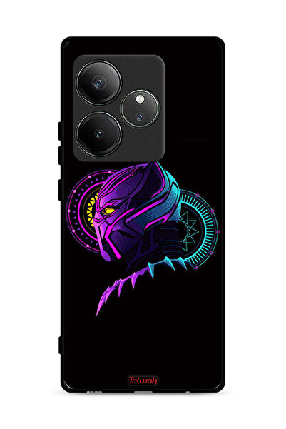 Tolwak غطاء حماية لهاتف Realme GT 6T 5G، رسم فني رقمي بسيط عالي الدقة