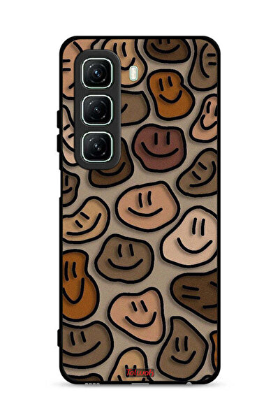 Tolwak غطاء حماية لهاتف Infinix Hot 50 5G برسومات وجوه مبتسمة