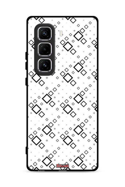 Tolwak غطاء حماية لهاتف Infinix Hot 50 Pro Plus 4G بتصميم مربع تجريدي فني رقمي