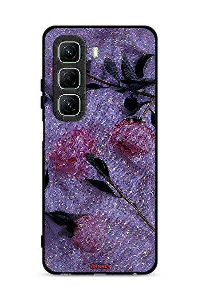 Tolwak غطاء حماية لهاتف Infinix Hot 50 5G بنقشة ورود لامعة