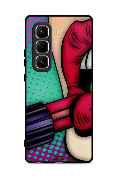 Tolwak غطاء حماية لجهاز Infinix Hot 50 Pro Plus 4G أحمر شفاه