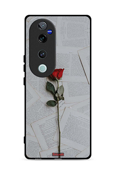 Tolwak غطاء حماية لهاتف Vivo V40 Pro 5G وردي على ورق