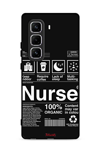 Tolwak غطاء حماية لهاتف Infinix Hot 50 Pro Plus 4G بملصق ممرضة