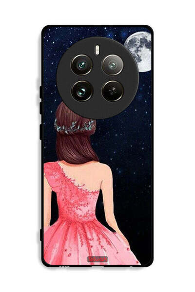 Tolwak غطاء حماية لهاتف Realme 12 Pro Plus 5G برسومات فتاة وقمر