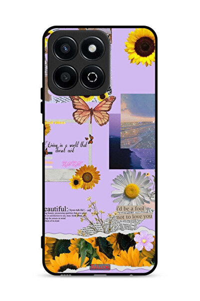 Tolwak غطاء حماية لهاتف Honor Play 60 Plus 5G بملصقات عباد الشمس الجميلة