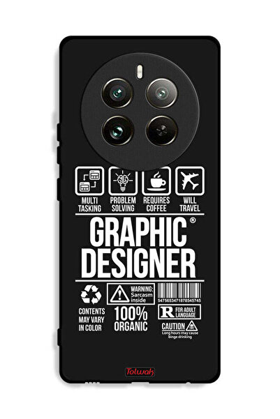 Tolwak غطاء حماية لهاتف Realme 12 Pro Plus 5G، ملصق مصمم جرافيكي