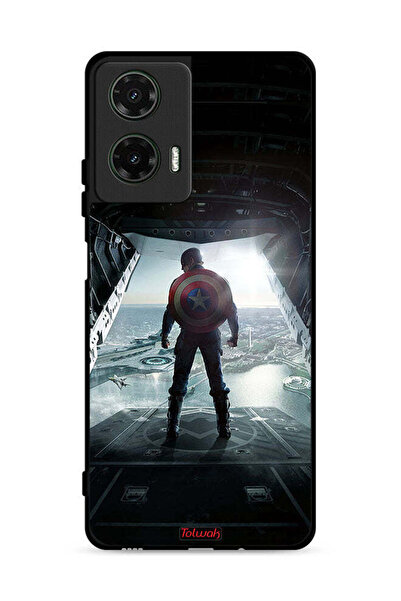 Tolwak Motorola Moto G35 5G Protective Case Cover Portrait Display Captain America
