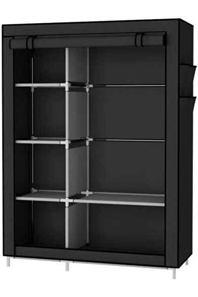 Primo Plus Portable Bedroom Wardrobe Black, 59.5 X 38 X 61.5 CM