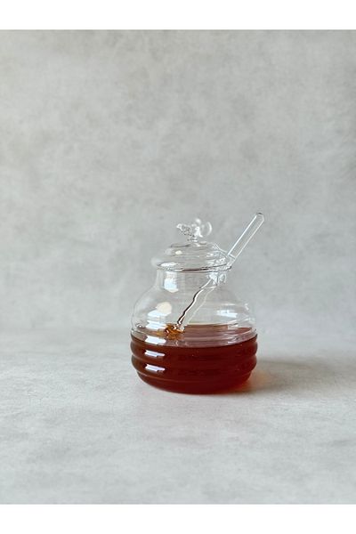 Dekorzdükkan Glass Ring Model Honey Jar