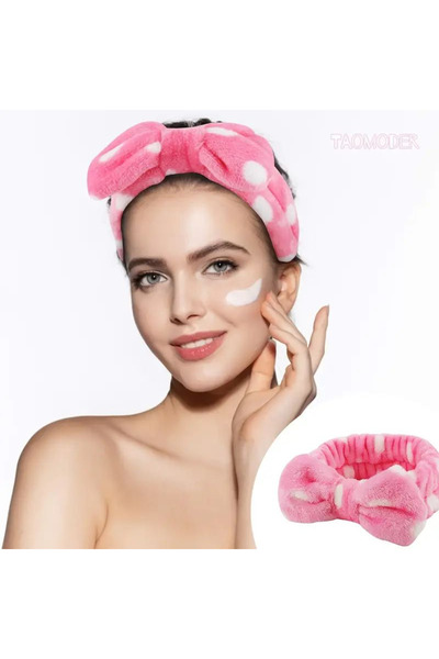 İnDerin Women's Makeup Spa Care Bandana Extra Soft Hair Bandana with Bow