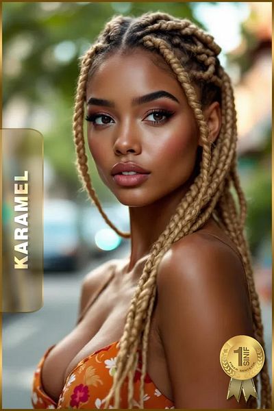 TAM TARZ Fiber Synthetic Hair for African Braid Rasta and Box Braid - Caramel