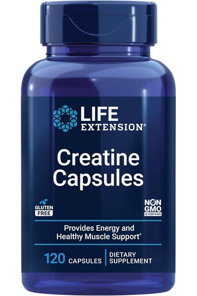 Life Extension كبسولات الكرياتين النباتية - 120 كبسولة