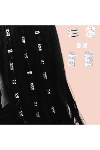 Bacoss Bohem Saç Halkası-Saç Küpesi Prenses Model 10 'lu Hair Charms (BC-1225 )