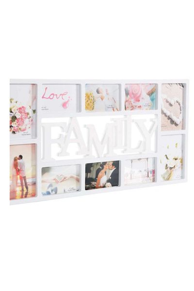 OEM Photo frame 37x72 cm, collage 10 photos Family, white