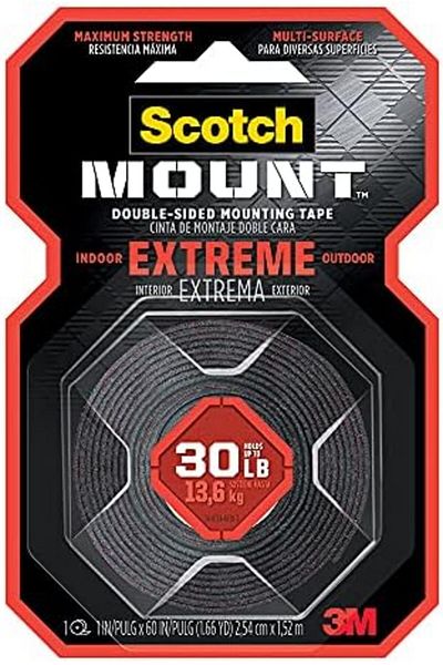 3M SCOTCH Scotch Mount Extreme Strong Tape 1 in x 60 in roll (25.4mm x 1.52m)