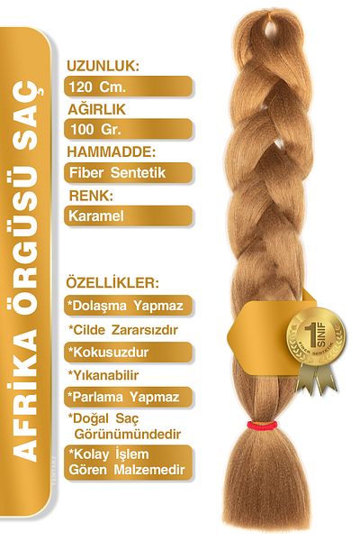 TAM TARZ Fiber Synthetic Hair for African Braid Rasta and Box Braid - Caramel