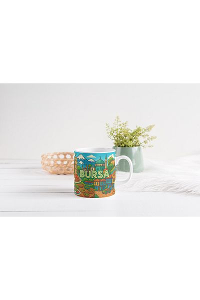 EYBaskı Tasarım Exchange City Souvenir Cup - Geographical Marks- Design Available for All Cities.