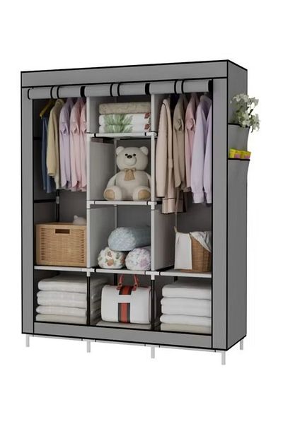 Primo Plus Portable Bedroom Wardrobe Black