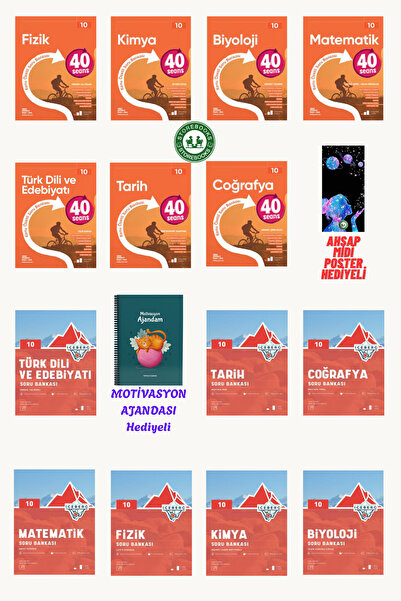 Okyanus Yayınları 10.Sınıf 40 Seans+Iceberg Tüm Dersler Soru Bankası Seti Mot...