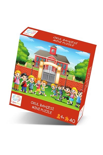 Çılgın Zeka School Garden Mini Puzzle 40 Pieces 3-7 Years Old Children's Puzzle Jigsaw Puzzle