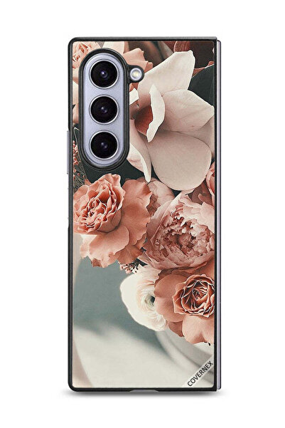 Covernex غطاء حماية لهاتف سامسونج جالاكسي زد فولد 6، باقة من أزهار الخوخ الجميلة