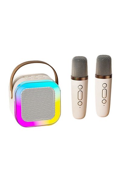 OEM Set 2 karaoke microphones with portable speaker, Wireless, MP3 Player, MicroSD card, Bluetooth 5.0