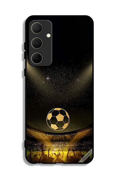 Covernex غطاء حماية لهاتف سامسونج جالاكسي A35 5G، أسود، بخلفية فيلم كرة قدم ك...
