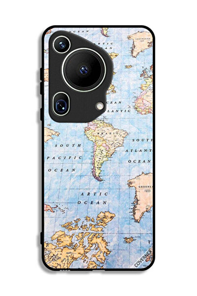Covernex غطاء حماية فائق لهاتف هواوي بيورا 70 بتصميم خريطة العالم