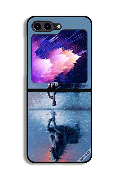 Covernex غطاء حماية لهاتف Samsung Galaxy Z Flip6 بتصميم حصان يركض في الماء