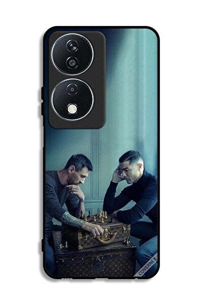 Covernex غطاء حماية لهاتف Honor X7b 5G ميسي ضد رونالدو يلعبان الشطرنج