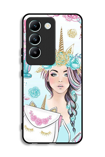 Covernex غطاء حماية لهاتف Vivo V30 Lite 4G مزين برسومات رموش على الحقيبة وفتا...