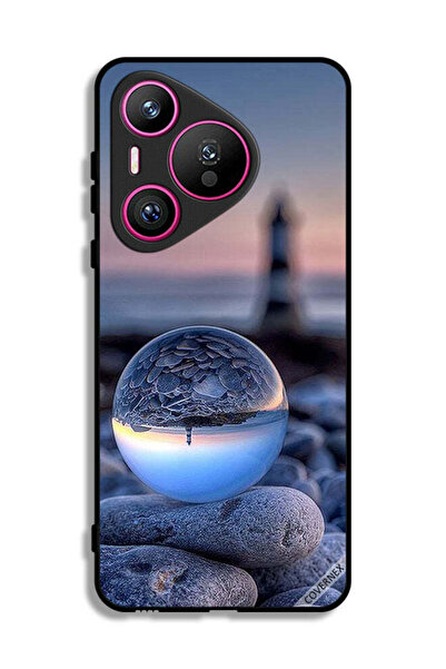 Covernex غطاء حماية لهاتف هواوي بيورا 70، تصوير رائع للطبيعة في زجاج دائري